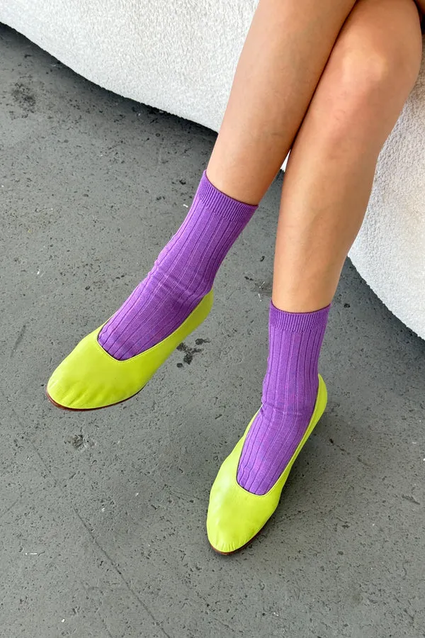 Her Socks in Violet