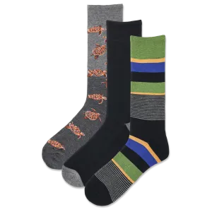 HOTSOX Men's Turtles Crew Sock 3 Pack