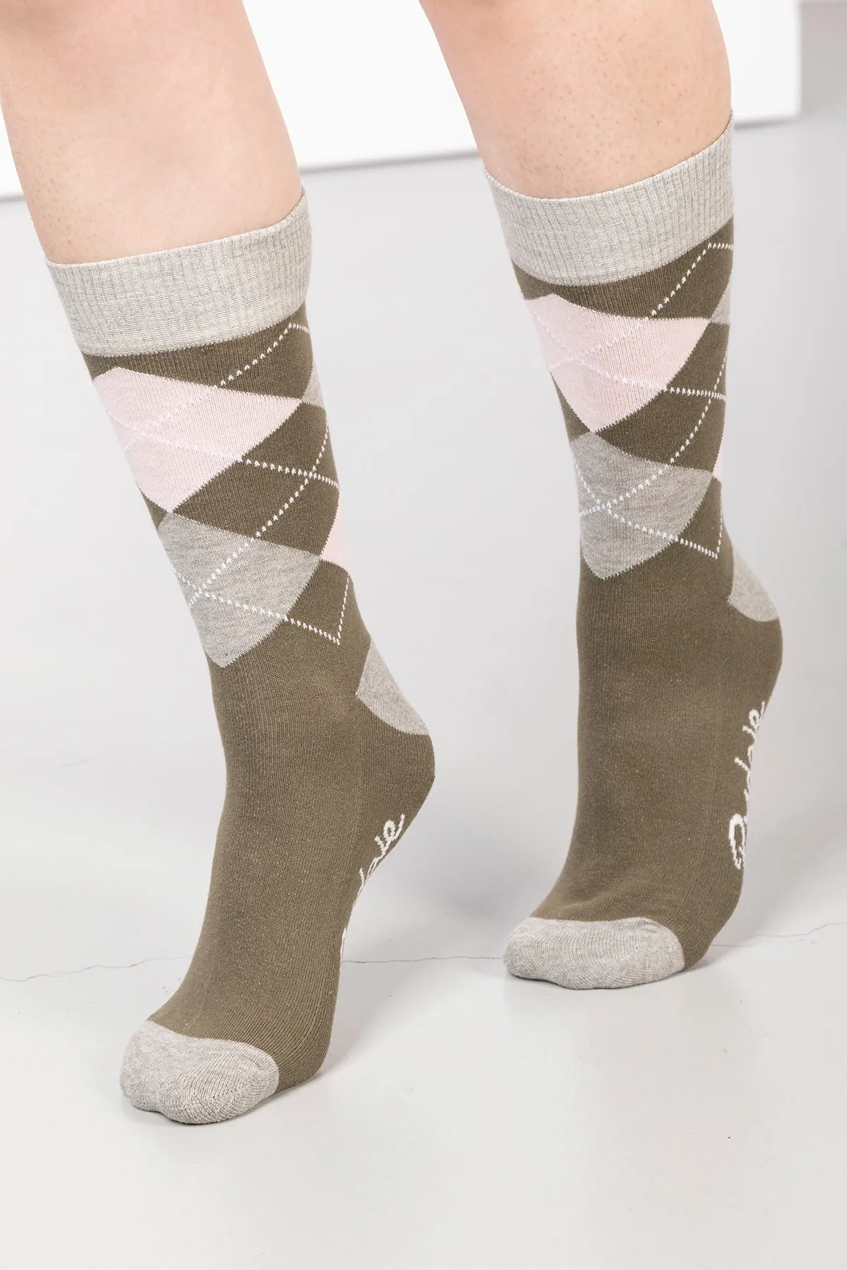 Ladies Argyle II Ankle Socks