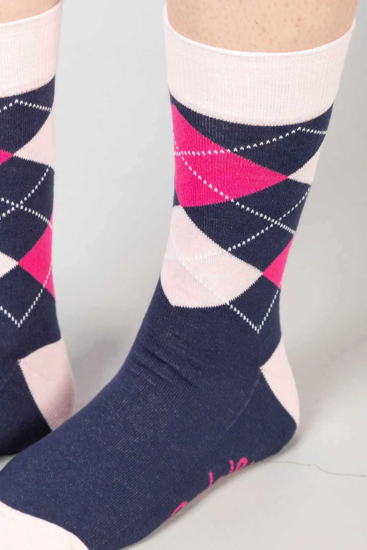 Ladies Argyle II Ankle Socks