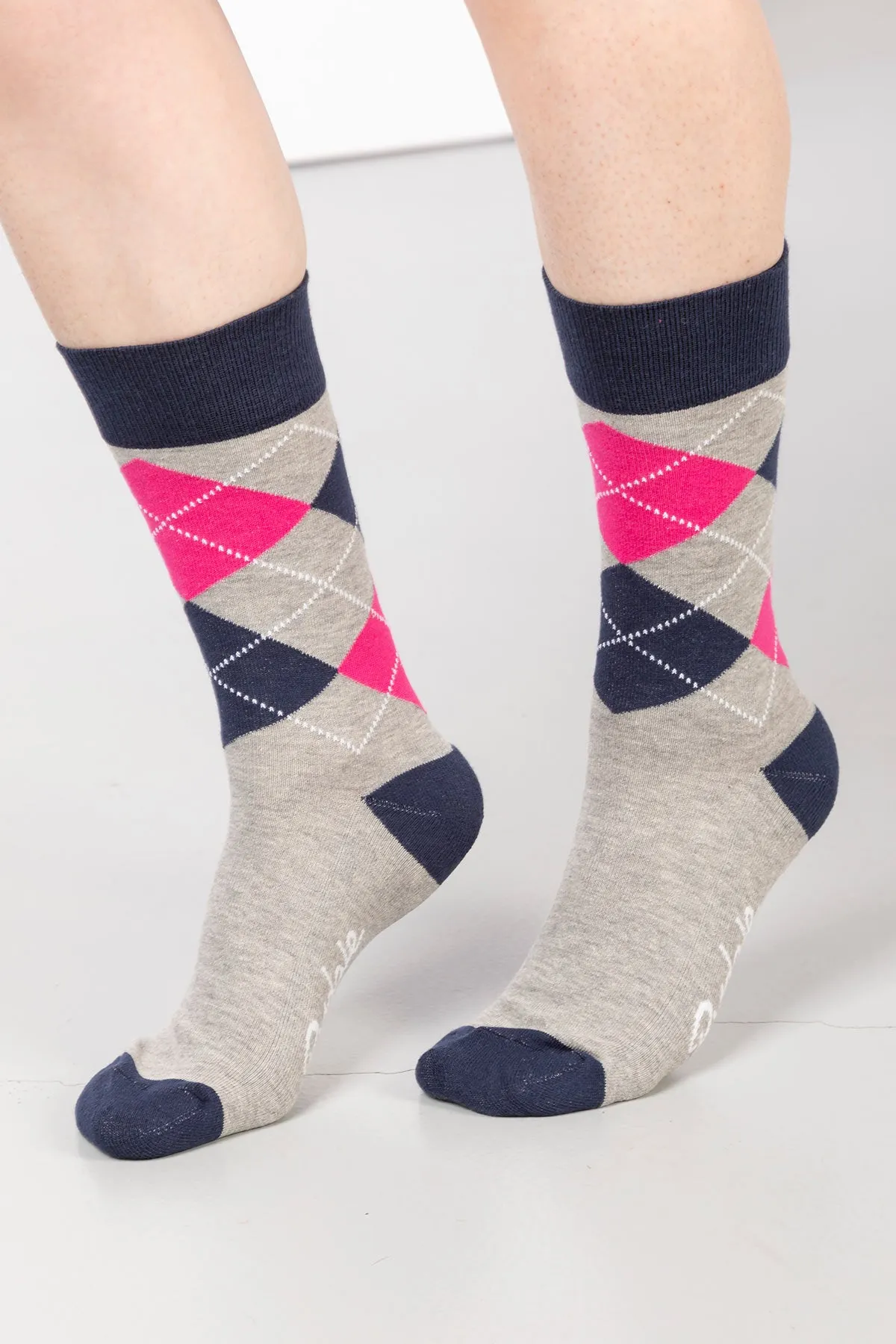 Ladies Argyle II Ankle Socks