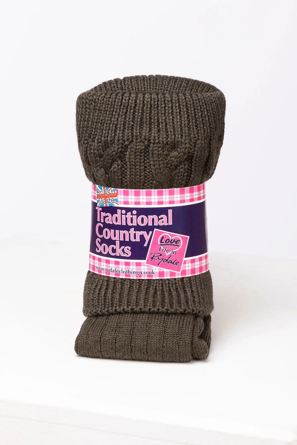 Ladies Cable Knit Socks