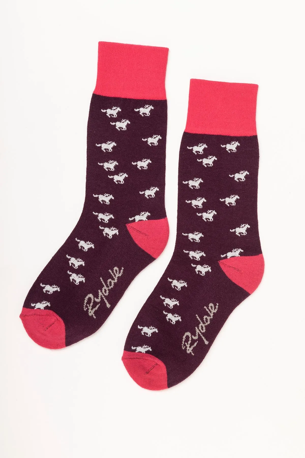 Ladies Galloping Horse Ankle Socks