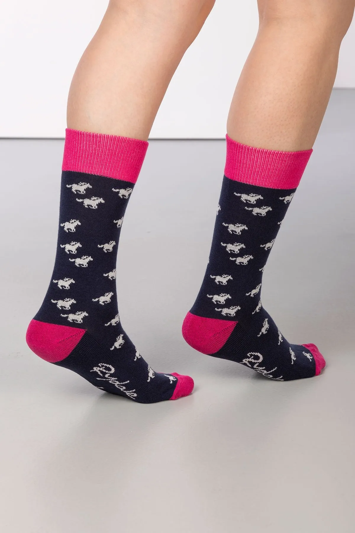 Ladies Galloping Horse Ankle Socks