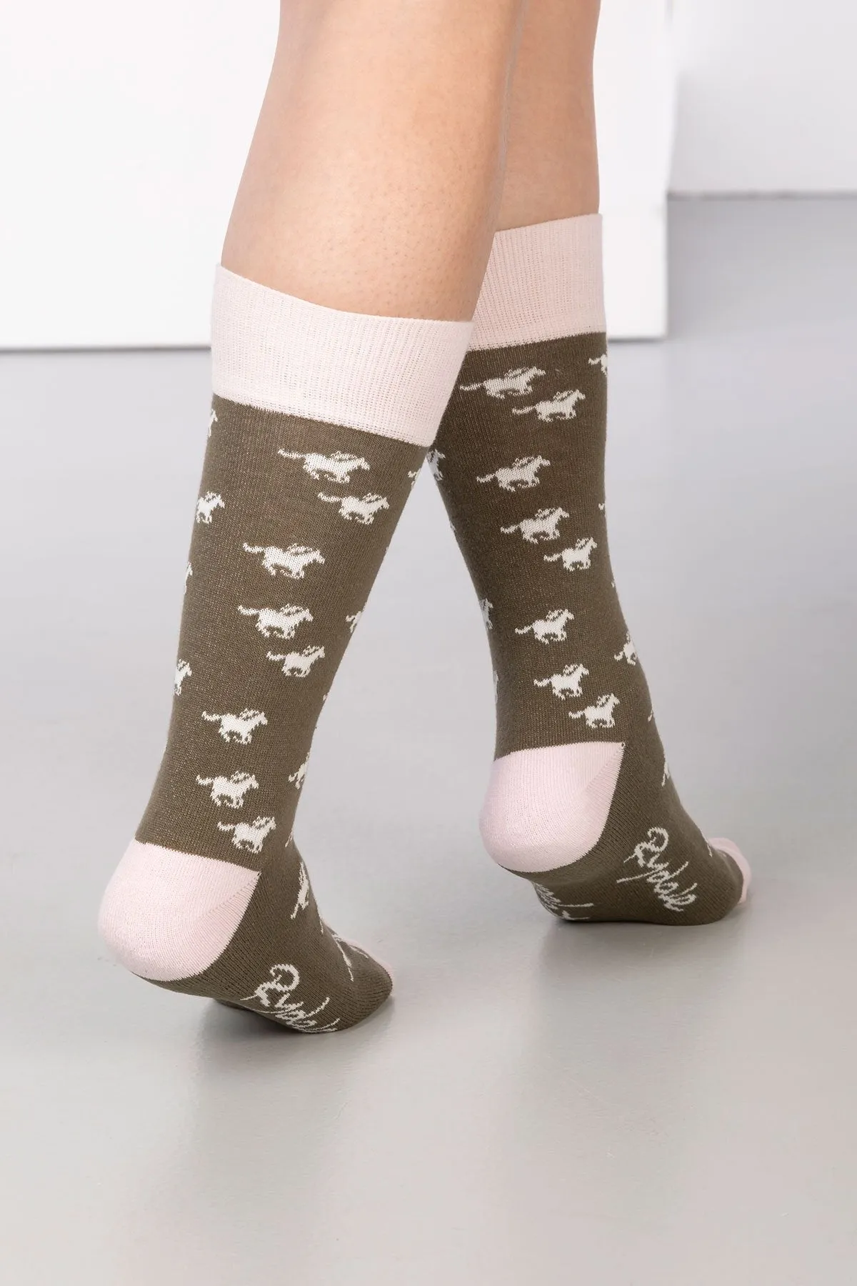 Ladies Galloping Horse Ankle Socks