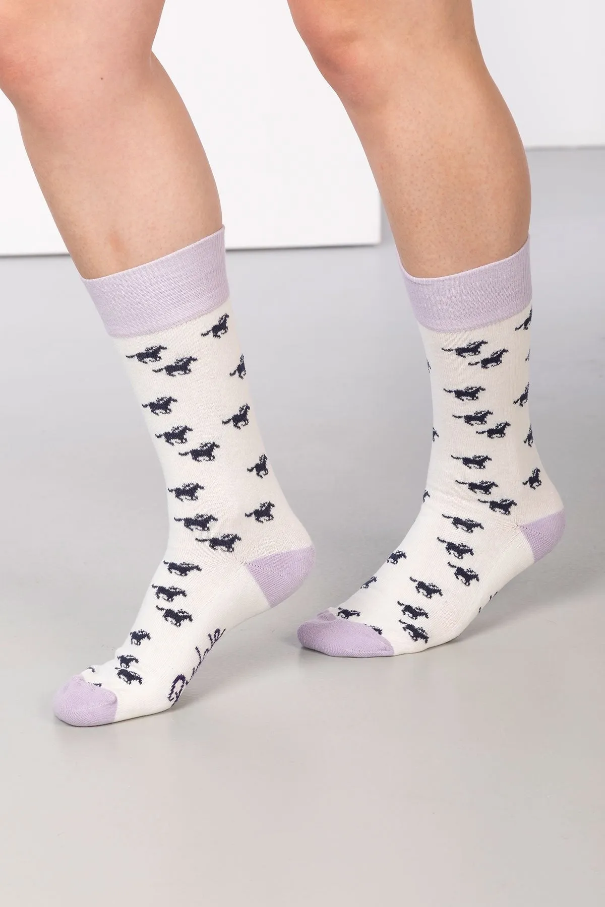 Ladies Galloping Horse Ankle Socks