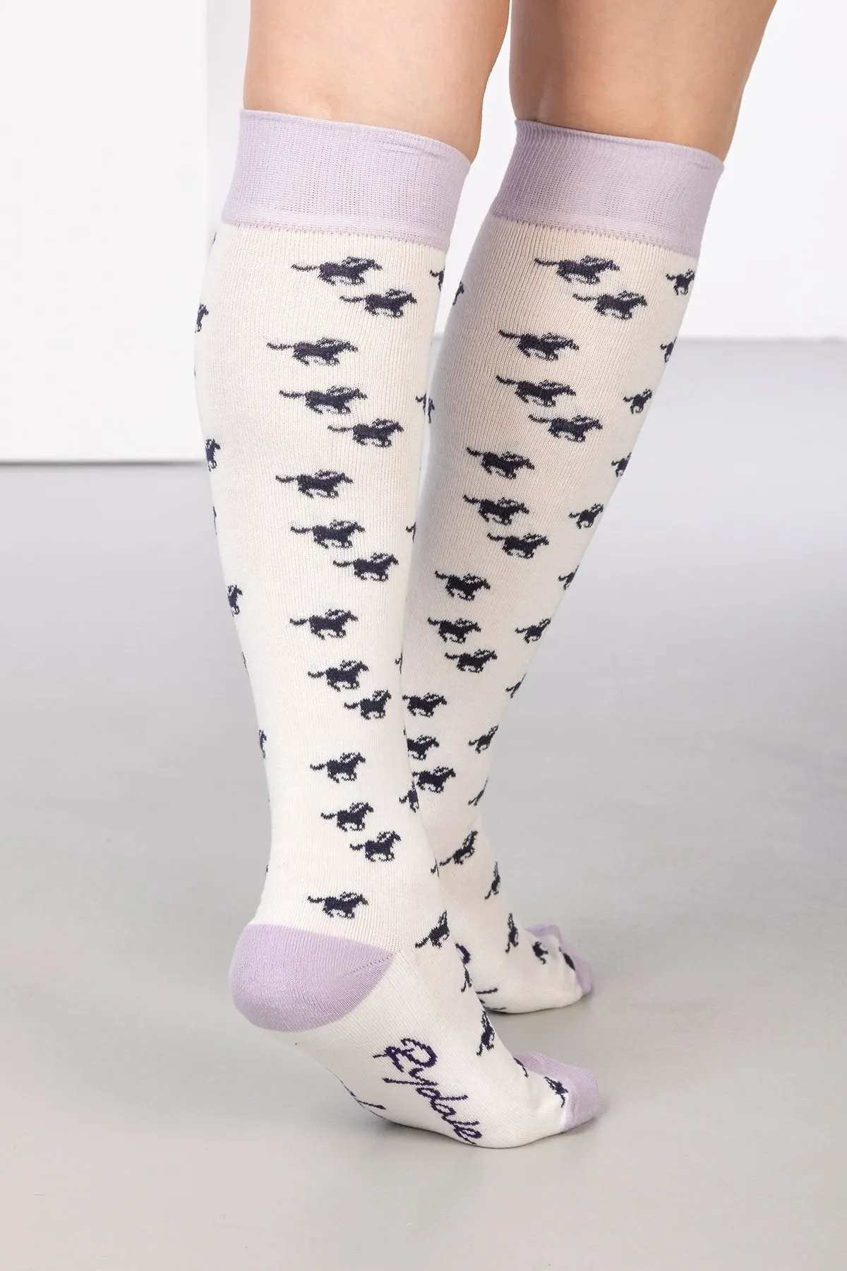 Ladies Galloping Horse Knee Length Socks