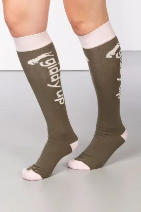 Ladies Giddy Up Knee Length Socks