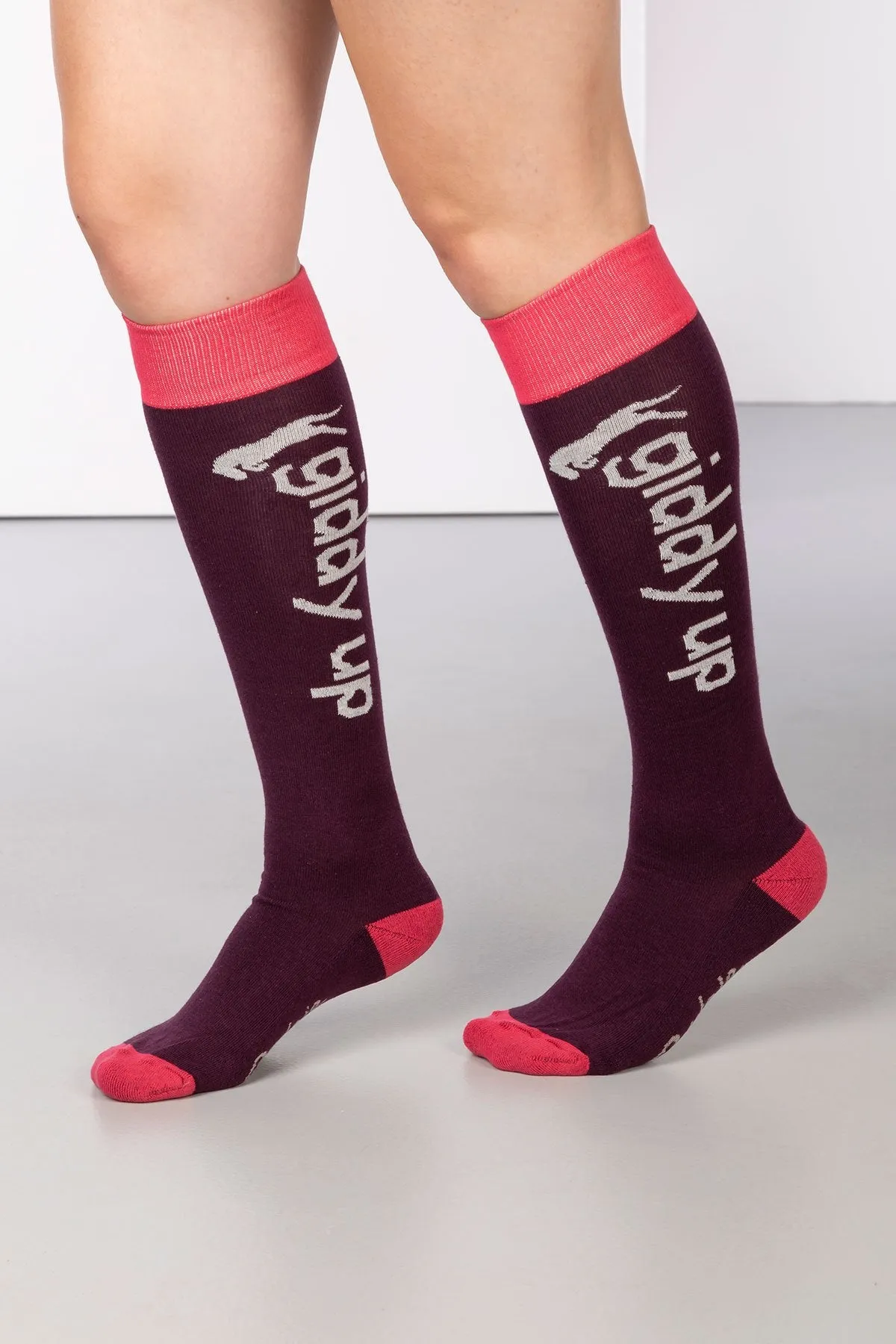 Ladies Giddy Up Knee Length Socks