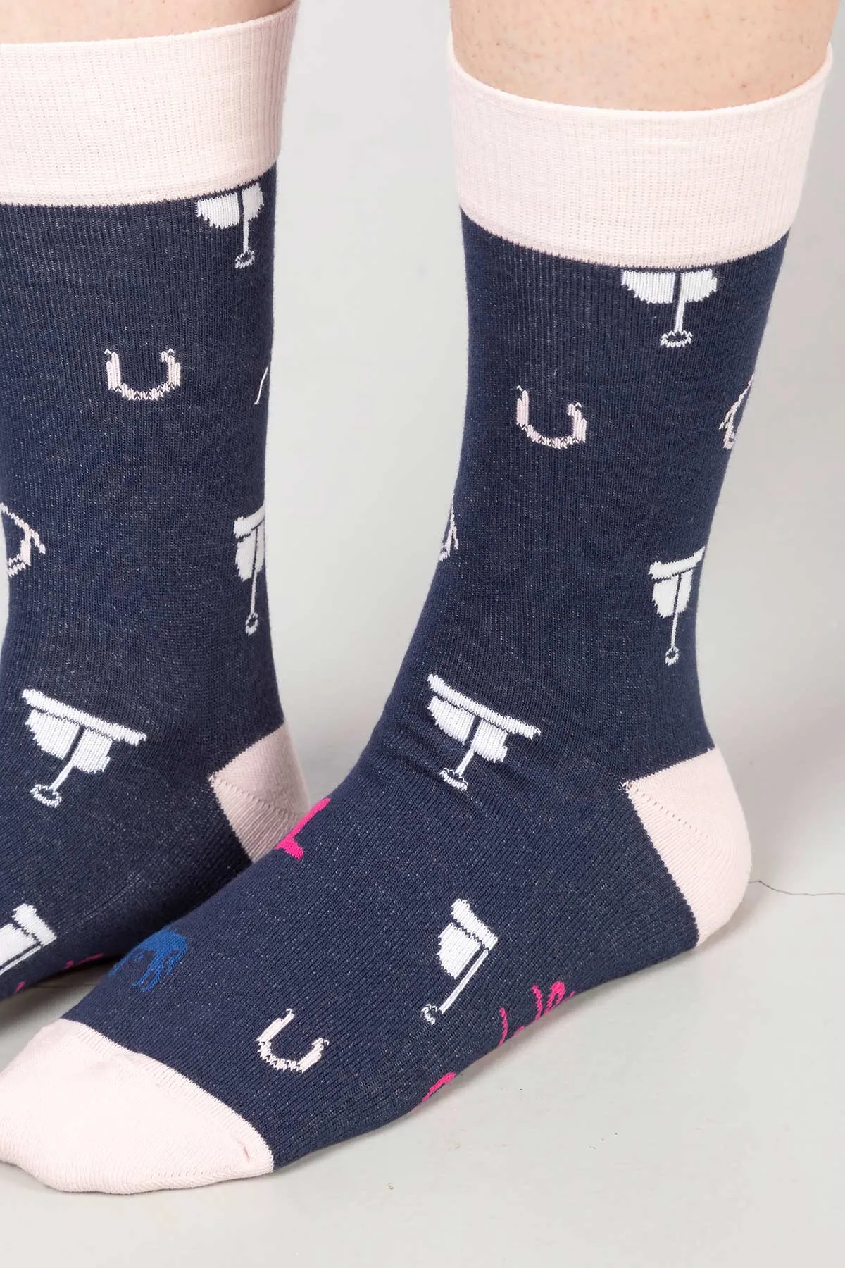 Ladies Pony Print Ankle Socks