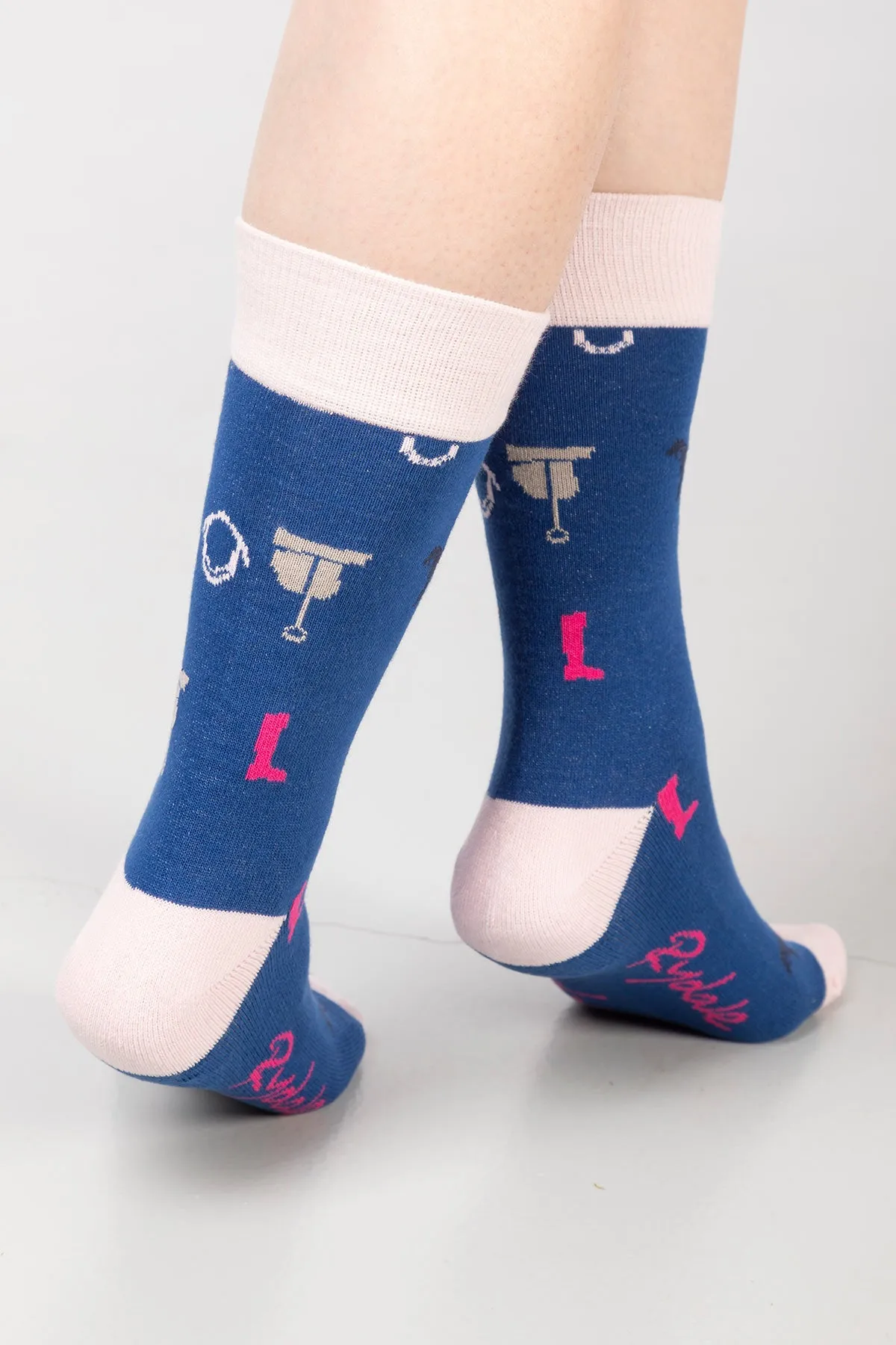 Ladies Pony Print Ankle Socks