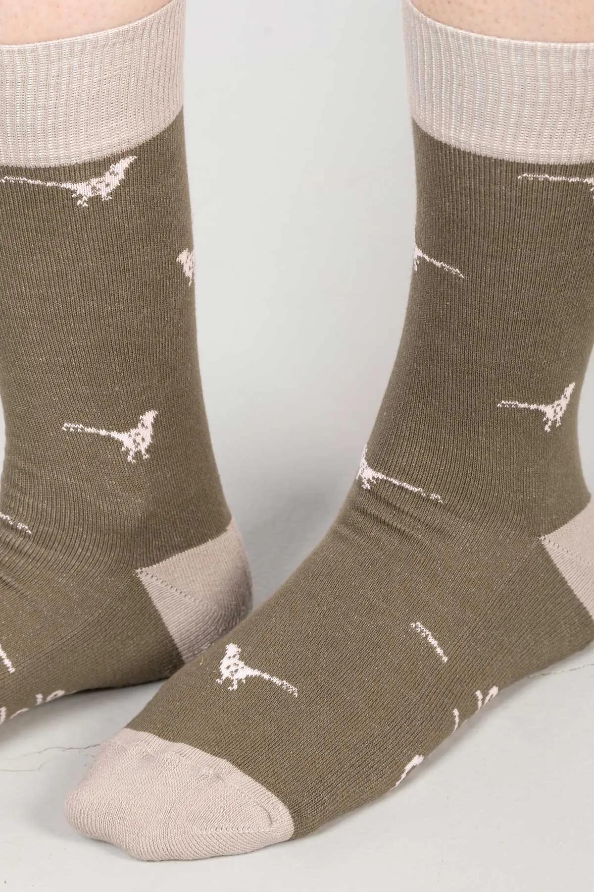 Ladies Walking Pheasants Ankle Socks