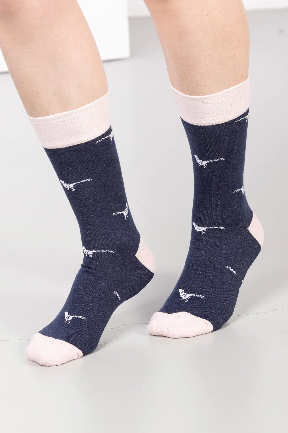 Ladies Walking Pheasants Ankle Socks