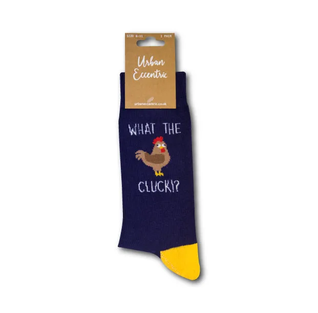 Unisex Urban Eccentric What The Cluck Cotton Rich Novelty Socks