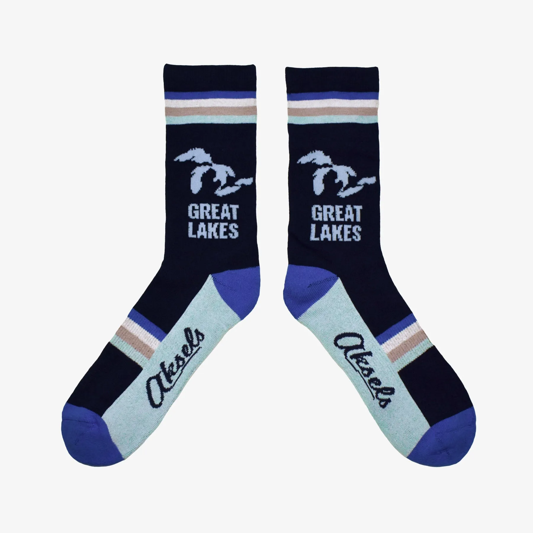 Linear Loom Great Lakes Men's & Women's Crew Socks