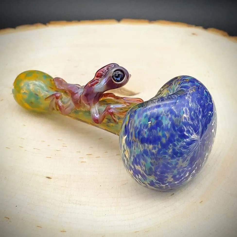 Lizard Frit Hand Pipe (Ready To Ship)