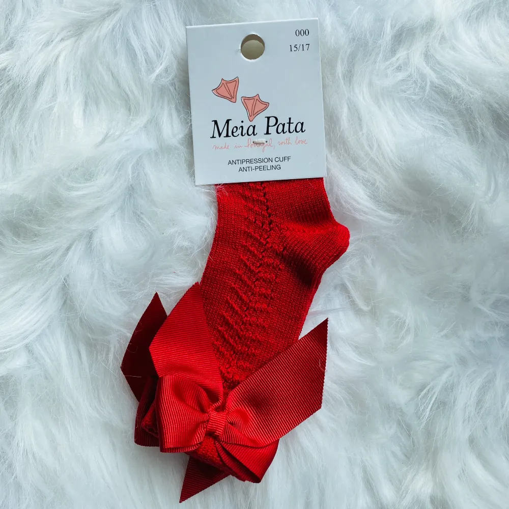 Meia Pata Girls Bow Knee Socks