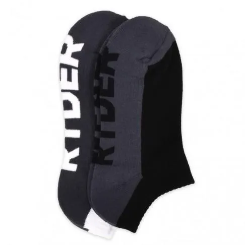 Mens Socks 2 Pack - Black/Grey and White/Grey