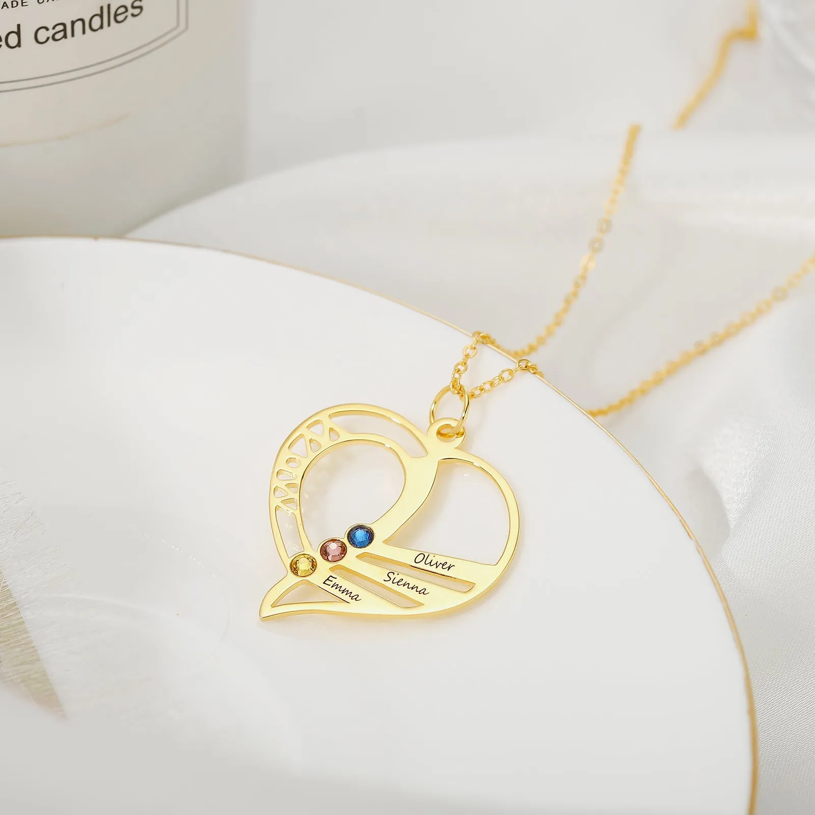 Multi-name Heart Necklace