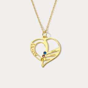 Multi-name Heart Necklace