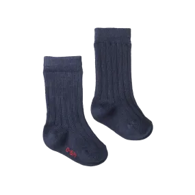 Nature Baby Cotton Rib Socks - Navy