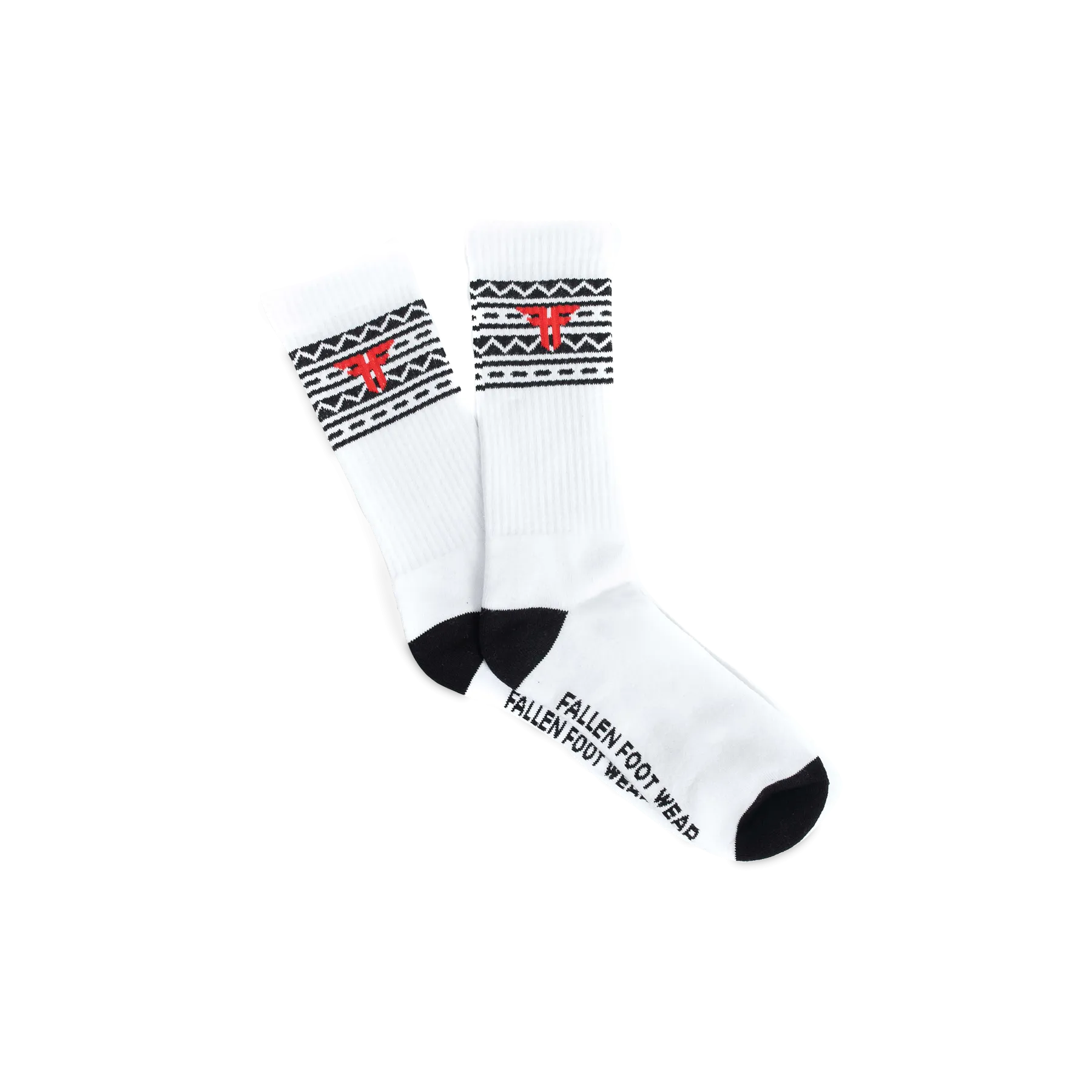 NAVAJO SOCK WHITE/BLACK