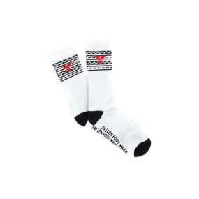 NAVAJO SOCK WHITE/BLACK