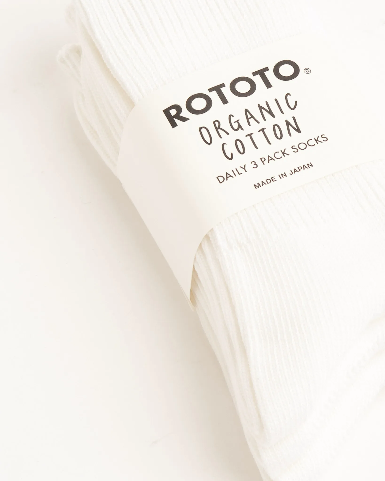 Organic Daily 3 Pack Crew Socks White