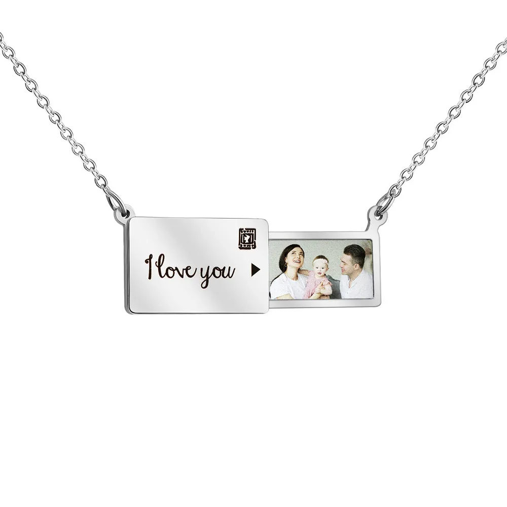 Personalized Love Letter Envelope Necklace