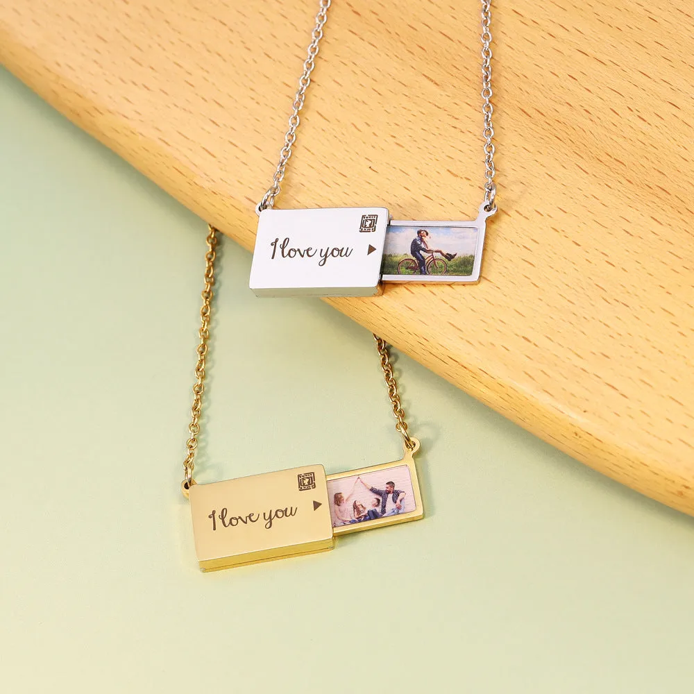 Personalized Love Letter Envelope Necklace