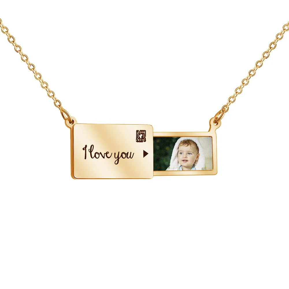 Personalized Love Letter Envelope Necklace