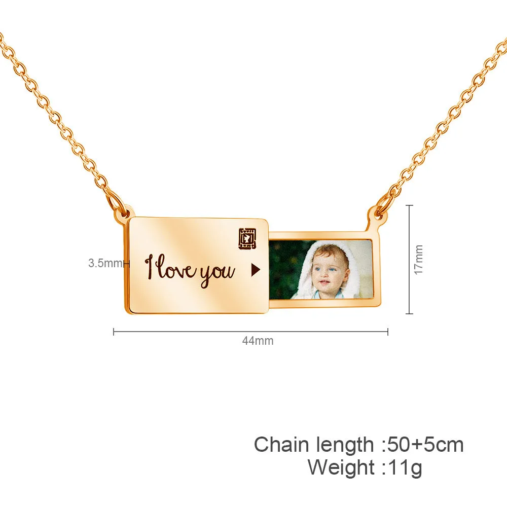 Personalized Love Letter Envelope Necklace