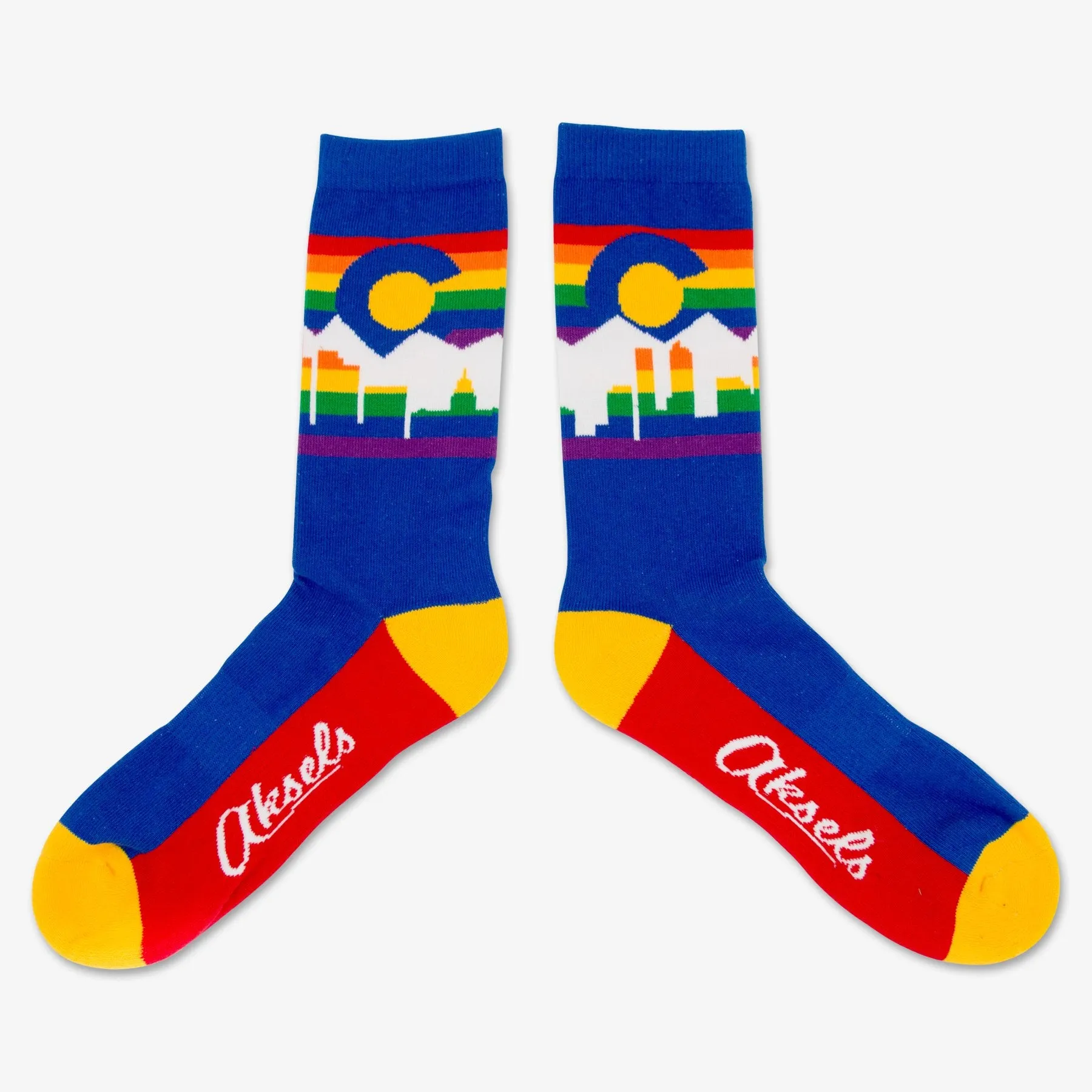 Rainbow Denver Skyline Socks