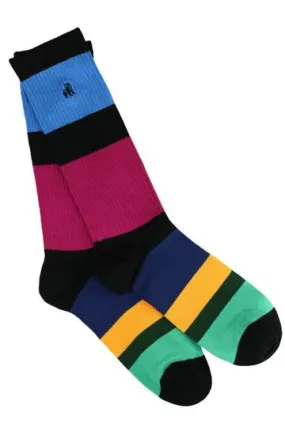 Rugby Stripe Mens Bamboo Socks