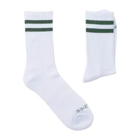 Socks | White & Army Green