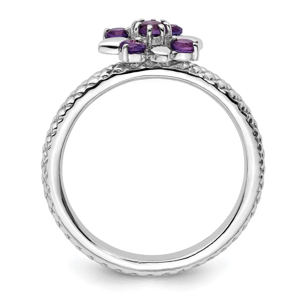 Stackable Expressions Amethyst Ring in Sterling Silver