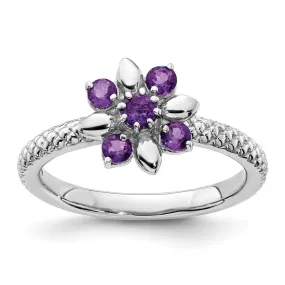 Stackable Expressions Amethyst Ring in Sterling Silver