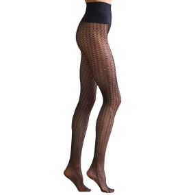 The Scalloped Net Tights (Black)