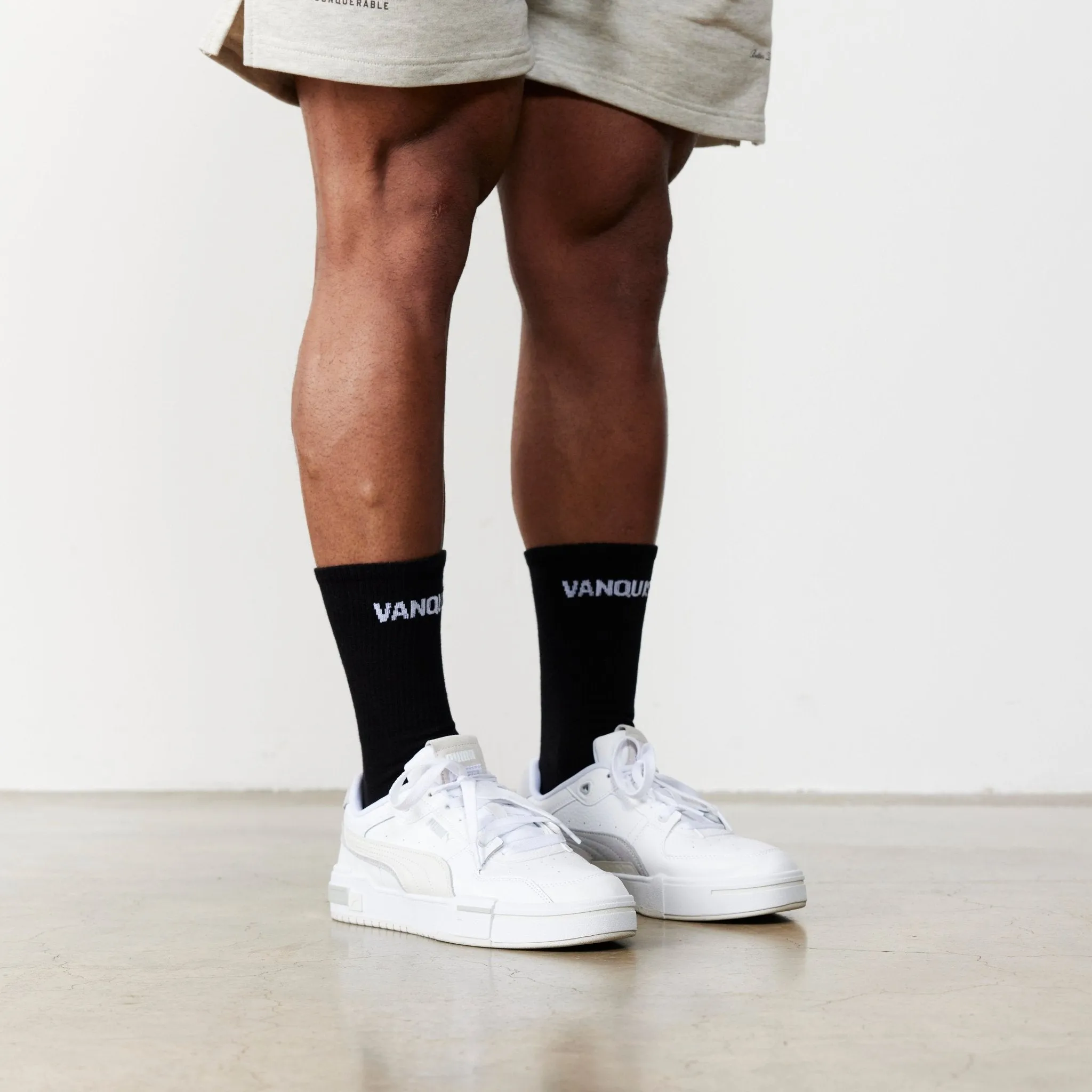 Vanquish Black Front Logo Organic Socks