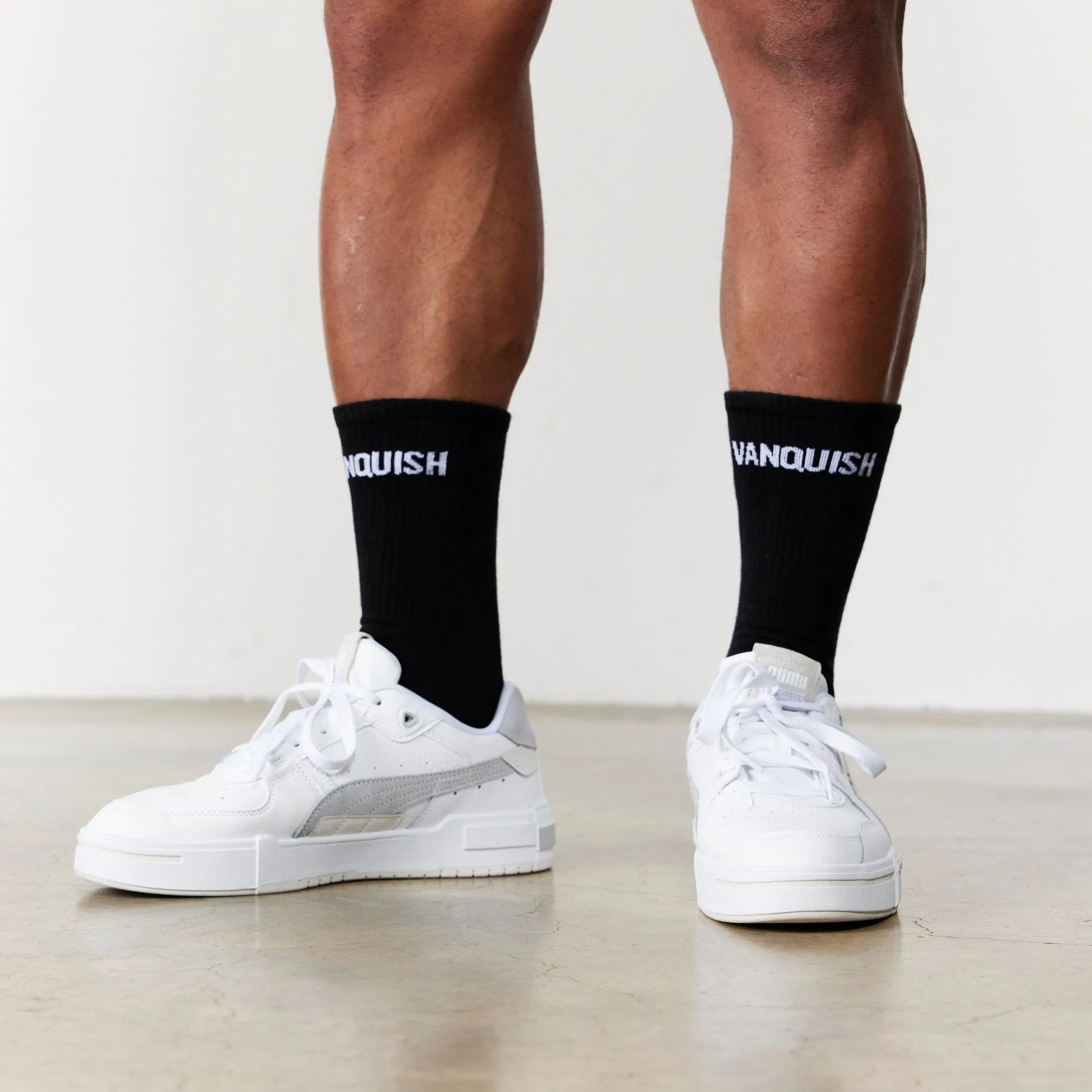 Vanquish Black Front Logo Organic Socks