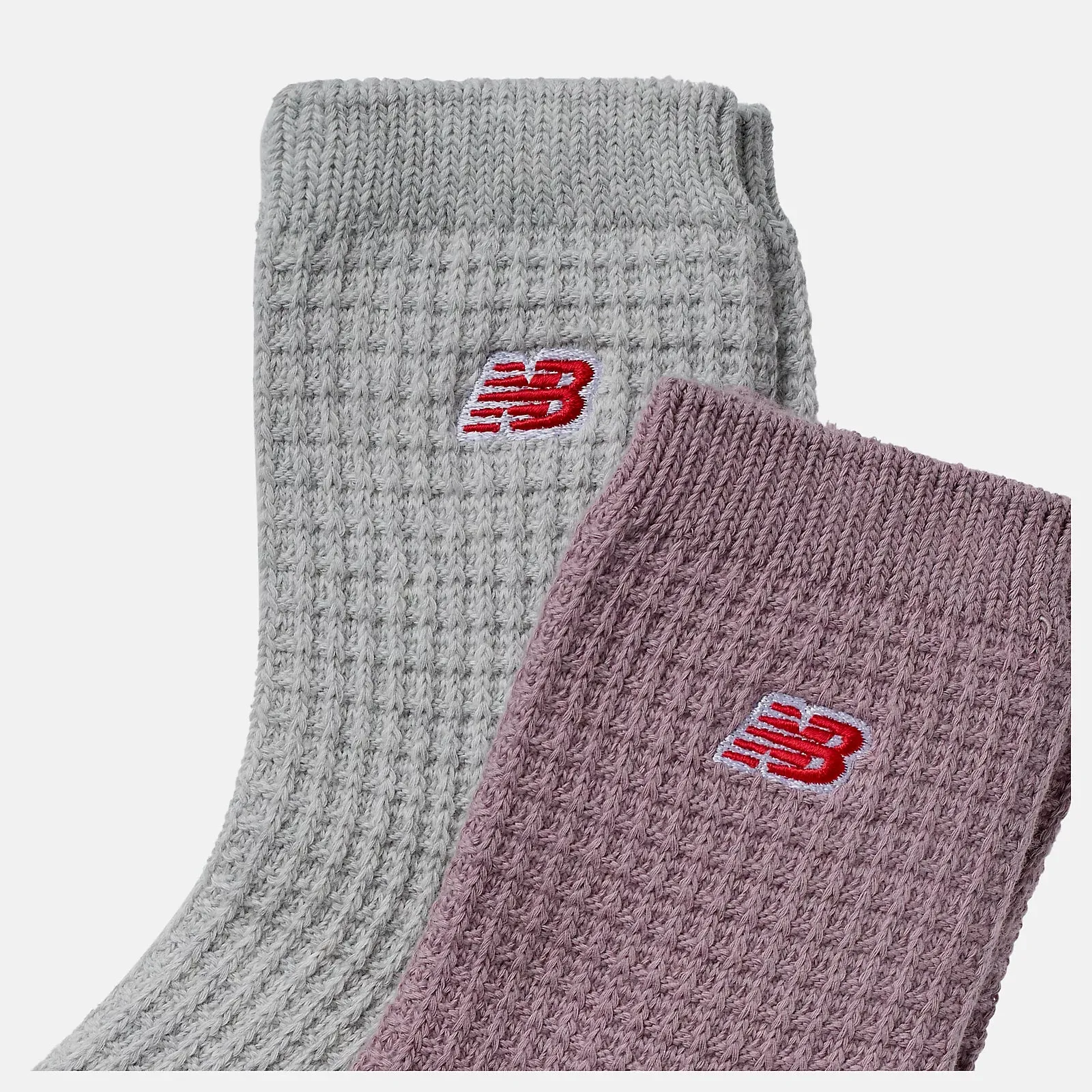 WAFFLE KNIT SOCK 2 PACK GREY | ICE WINE