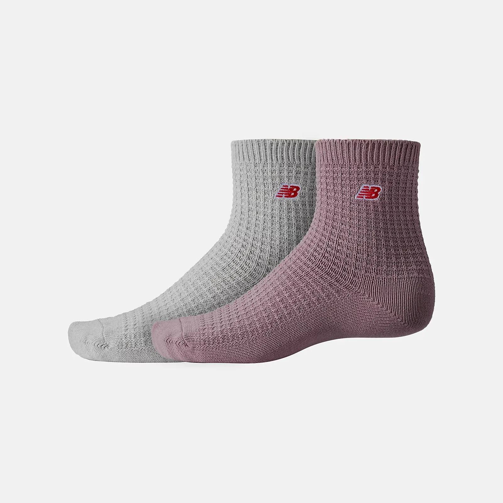 WAFFLE KNIT SOCK 2 PACK GREY | ICE WINE