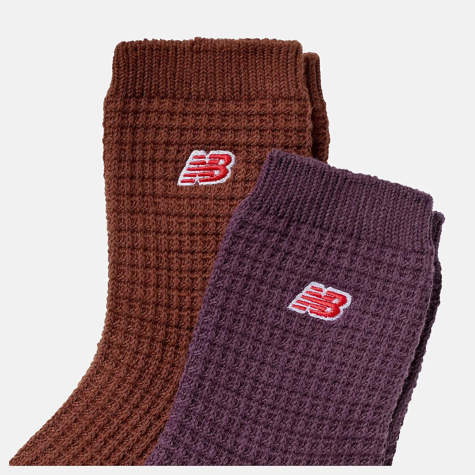 WAFFLE KNIT SOCK 2 PACK PLUM | OAK