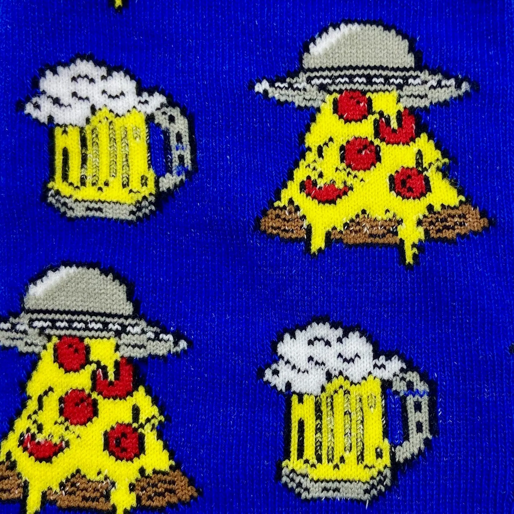 WE COME FOR PIZZA & BEER SOCKS