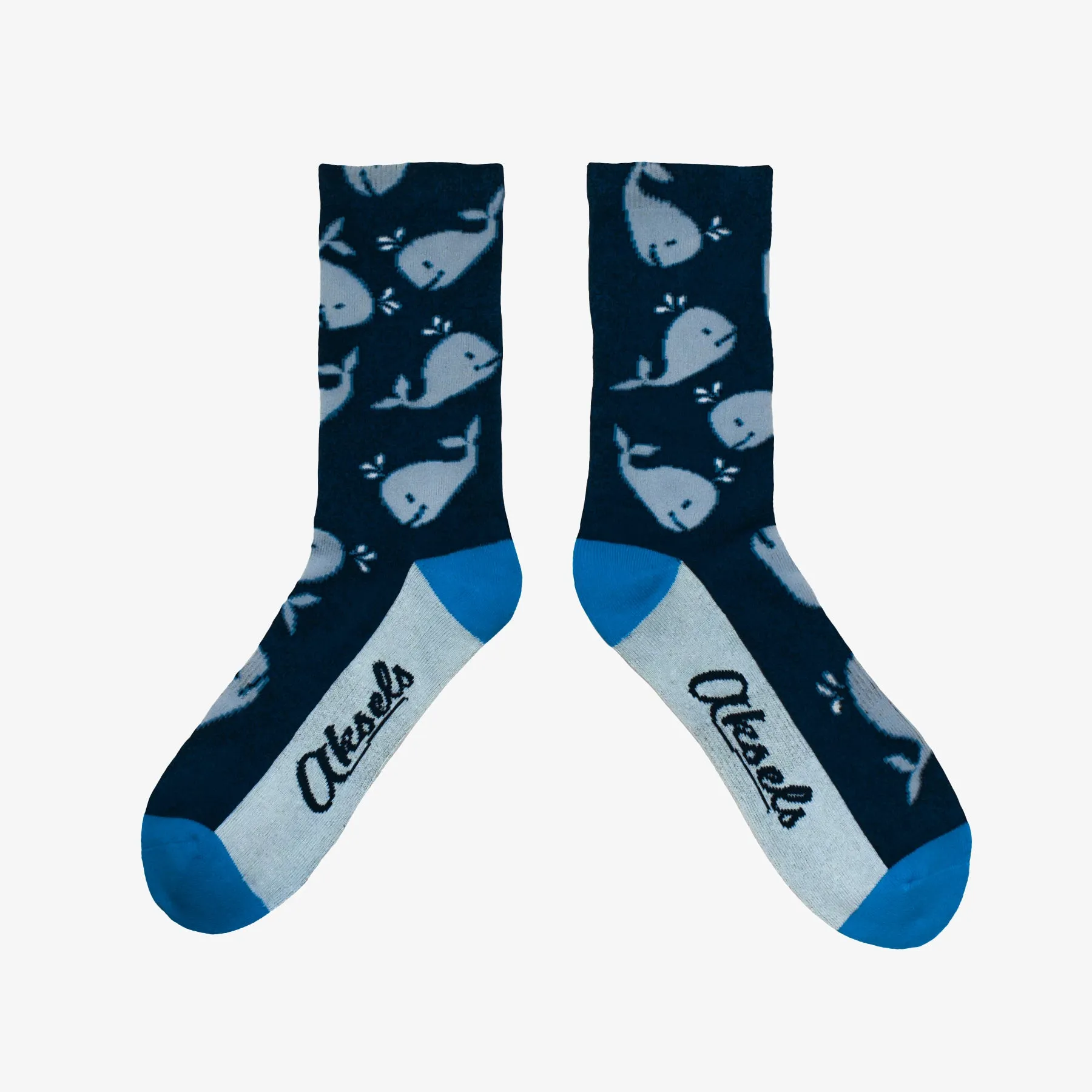 Whimsical Whale Men's & Women's Crew Socks