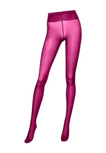 Wolford Neon 40 Tights - Electric Pink, XS (411-53, 99-143 lbs) - Vibrant Sheer Hosiery for a Bold Look