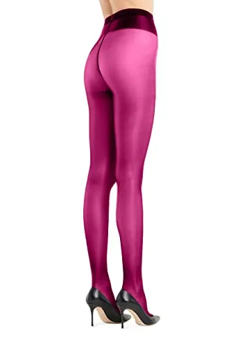 Wolford Neon 40 Tights - Electric Pink, XS (411-53, 99-143 lbs) - Vibrant Sheer Hosiery for a Bold Look