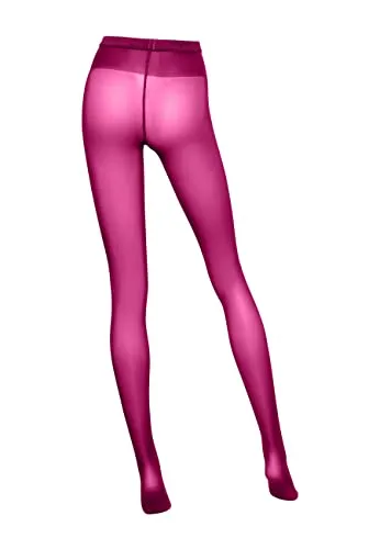 Wolford Neon 40 Tights - Electric Pink, XS (411-53, 99-143 lbs) - Vibrant Sheer Hosiery for a Bold Look