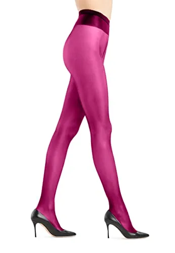 Wolford Neon 40 Tights - Electric Pink, XS (411-53, 99-143 lbs) - Vibrant Sheer Hosiery for a Bold Look