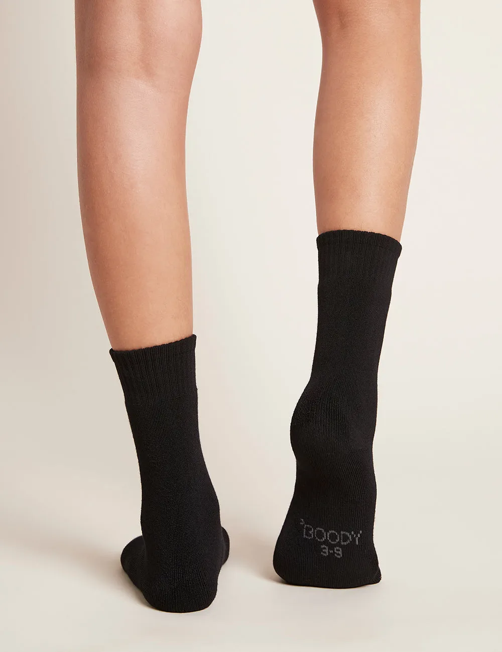 Women's Crew Boot Socks - Black